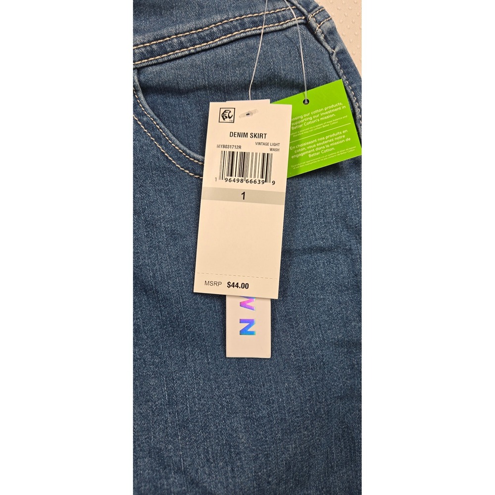 Tinseltown High Rise Denim Maxi Skirt Light Wash Button Fly Size 1/25 NEW - Picture 6 of 8